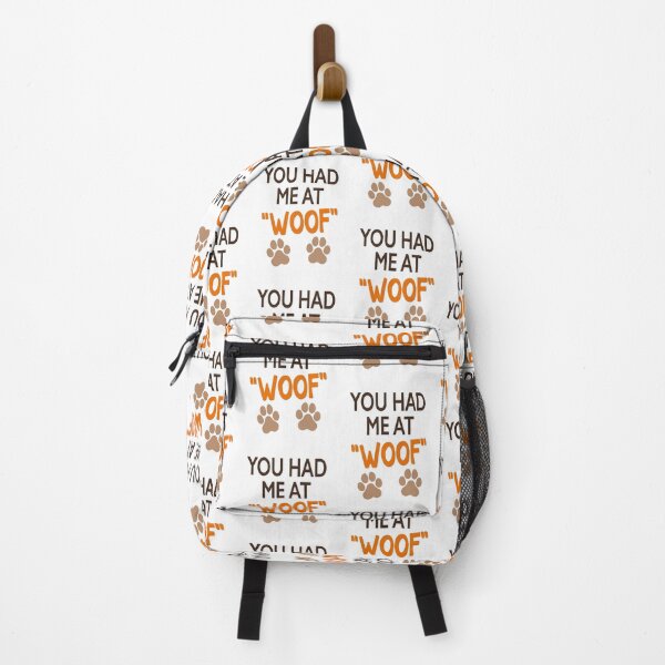 Item preview, 'You Had Me At "Woof"' (White) designed and sold by The Button Gal.