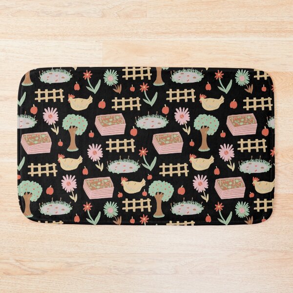 Item preview, Cottage Farm Life Black background designed and sold by Lozzie Eliza Designs.