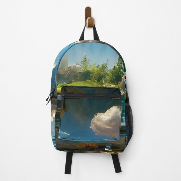 Item preview, Natural Landscape Beautiful River bank Crystal Water Oil Canvas High quality art designed and sold by CLoudyHermit.