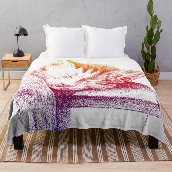 Item preview, Jean Bernard's Sketch Of A Sleeping Cat Edited Colorfully designed and sold by TeachUrb.