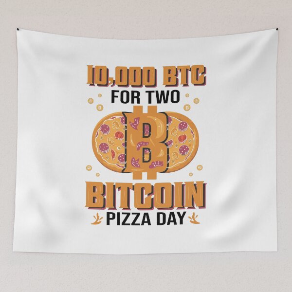 Item preview, 10000 btc for two pizza, bitcoin pizza day, coin, gift, gifts, mug, cup, t-shirt designed and sold by Elshan Ilyasov.