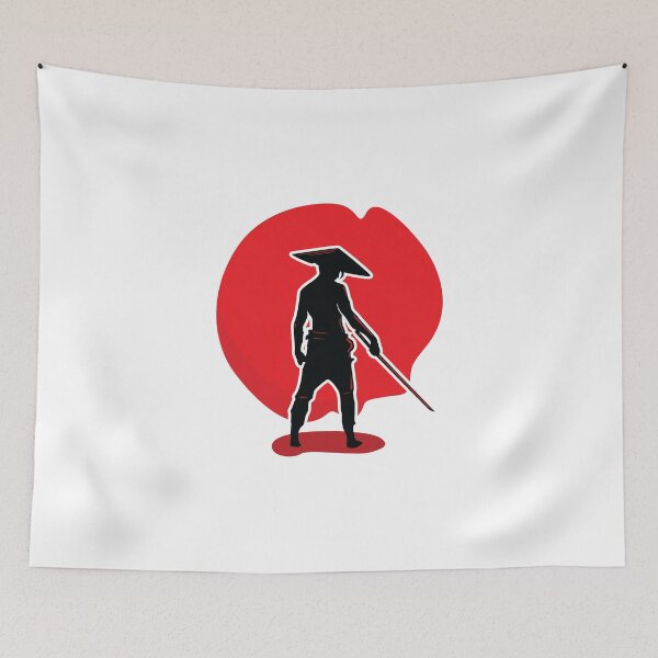 Item preview, Samurai Red Sun Kasa Hat Katana Warrior designed and sold by BakaOutfit.