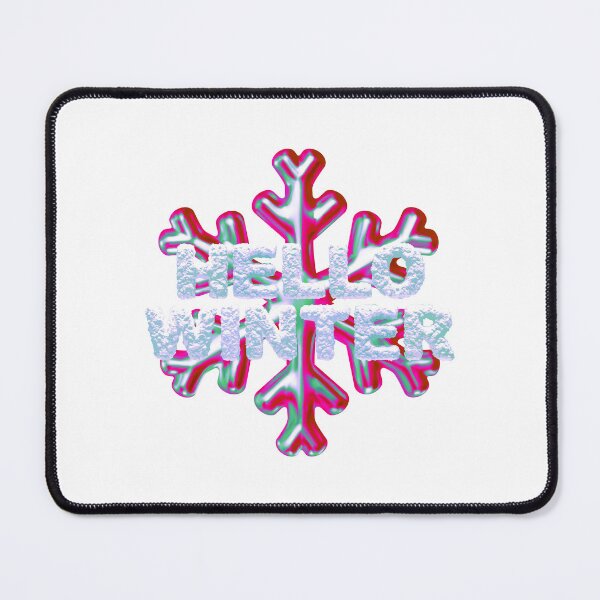 Item preview, “Hello Winter” Snowbank & Snowflake Fun - Wild Iridescent Pink designed and sold by PawsitiveMum.