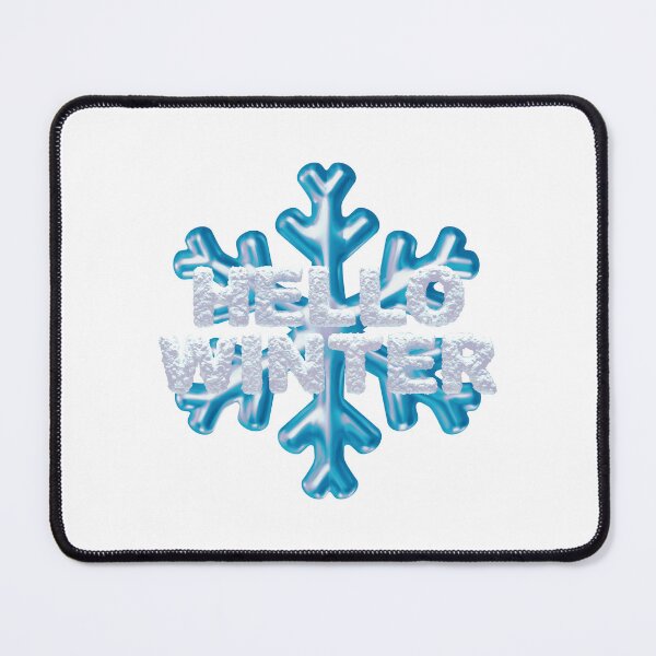 Item preview, “Hello Winter” Snowbank & Snowflake - Dark Blue designed and sold by PawsitiveMum.
