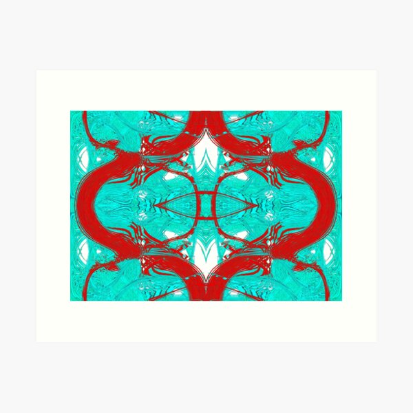 Item preview, Abstract design in Blue and Red by Adelaide Artist Avril Thomas designed and sold by AvrilThomasart.