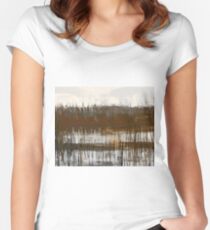 Rice field Women's Fitted Scoop T-Shirt