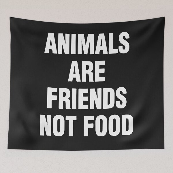 Item preview, Animals are friends not food designed and sold by JillNewman.