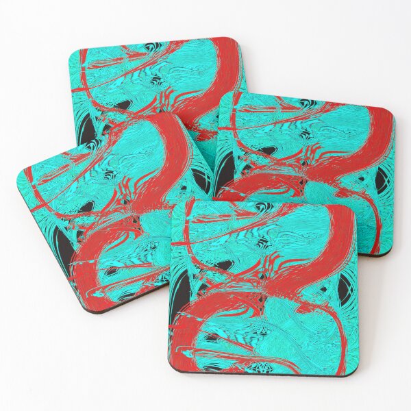 Item preview, Abstract design in Red and Blue by Adelaide Artist Avril Thomas designed and sold by AvrilThomasart.