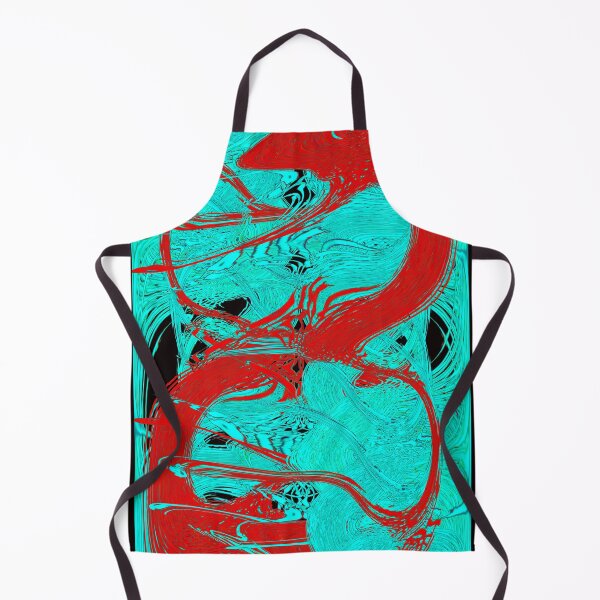 Abstract design in Red and Blue by Adelaide Artist Avril Thomas Apron