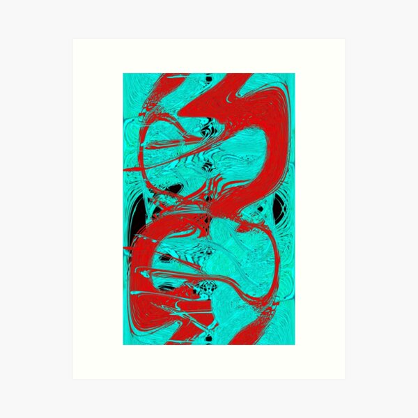 Item preview, Abstract design in Red and Blue by Adelaide Artist Avril Thomas designed and sold by AvrilThomasart.