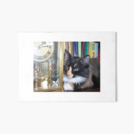 Lucy Watching Clock Art Board Print