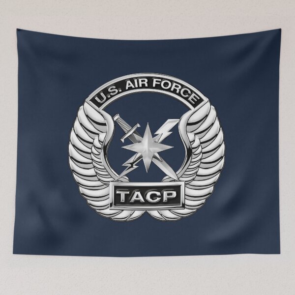 Item preview, Tactical Air Control Party - TACP Beret Flash With Crest over Blue Velvet designed and sold by Serge Averbukh Art Studio.