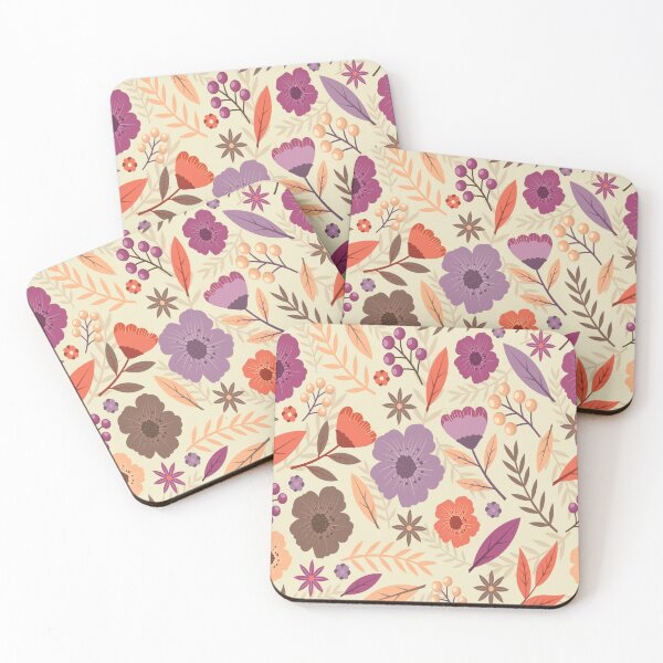 Artikelvorschau, lila und gold Sommer nahtlose Blumenmuster entworfen und verkauft von adeleqo.