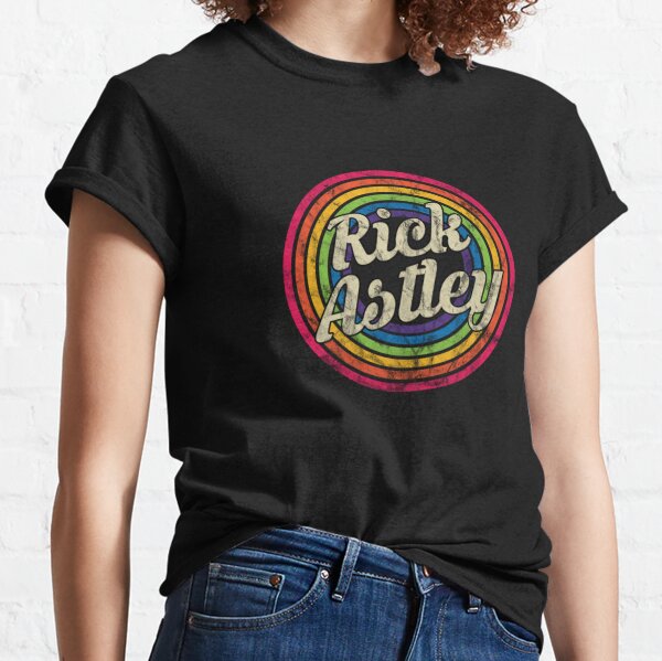 Rick Astley For Prime Minister - Womens T-Shirt - 80s 80's Rolled Song  Lyrics