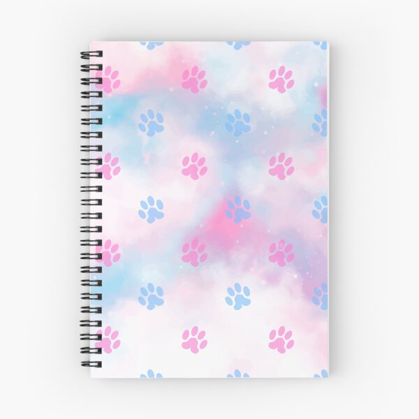Item preview, pastel pink and blue cloud dog and cat print pattern designed and sold by Beeroclock.