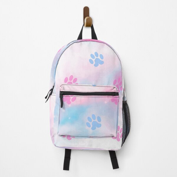 Item preview, pastel pink and blue cloud dog and cat print pattern designed and sold by Beeroclock.