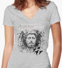 Marcus Aurelius Women's Fitted V-Neck T-Shirt
