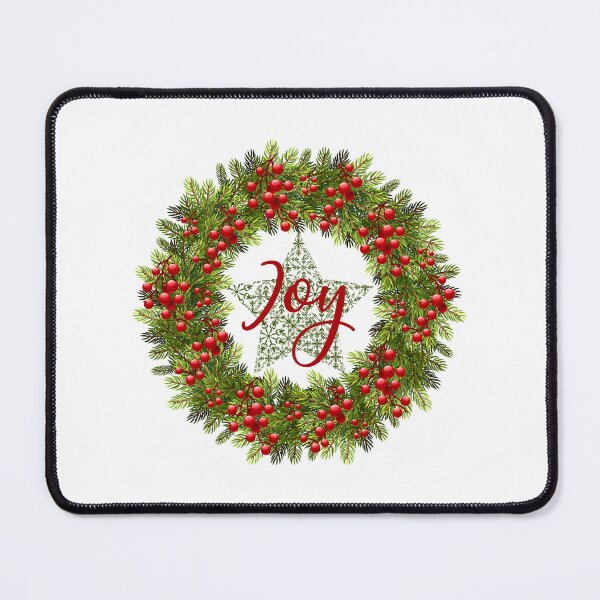 Item preview, JOY Rustic Wreath - White Background designed and sold by PawsitiveMum.