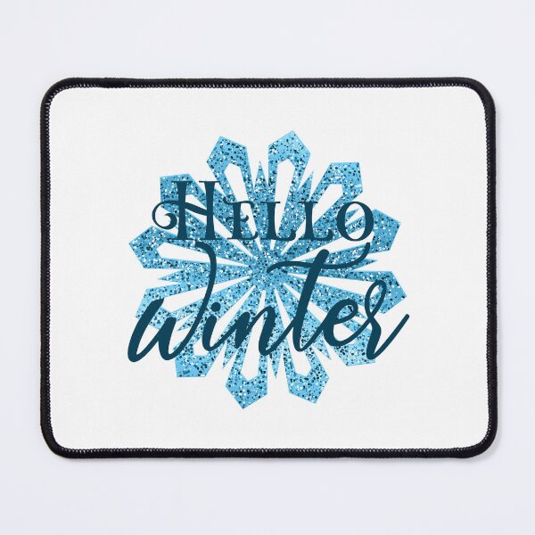 Item preview, “Hello Winter” Sparkly Snowflake - Blue designed and sold by PawsitiveMum.