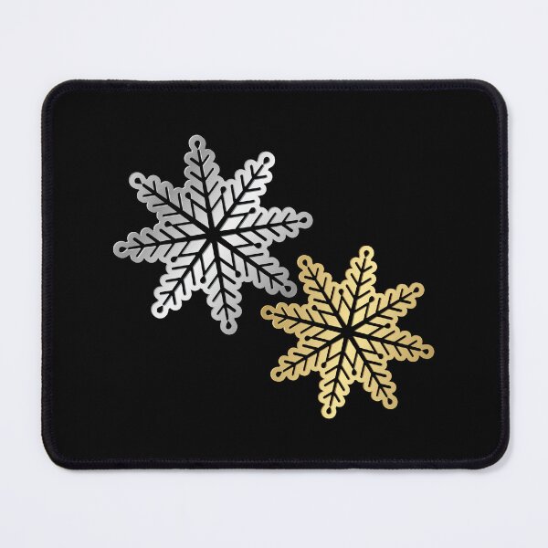 Item preview, Shiny Gold/Silver Snowflake Pattern designed and sold by PawsitiveMum.