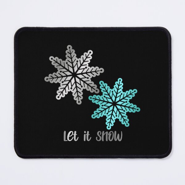 Item preview, Shiny Aqua/Silver Snowflake: Let It Snow designed and sold by PawsitiveMum.