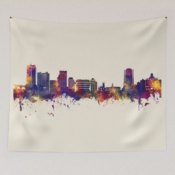 Item preview, Stamford Connecticut Skyline designed and sold by ArtPrints.