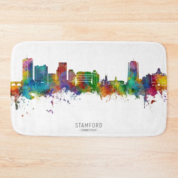 Item preview, Stamford Connecticut Skyline designed and sold by ArtPrints.