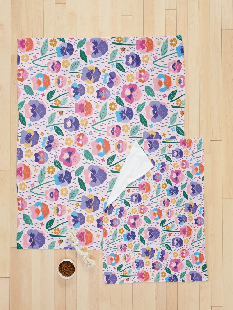 Alternate view of Pansy Patch Pet Blanket