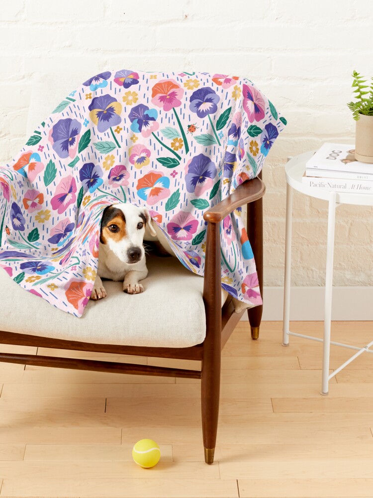 Alternate view of Pansy Patch Pet Blanket