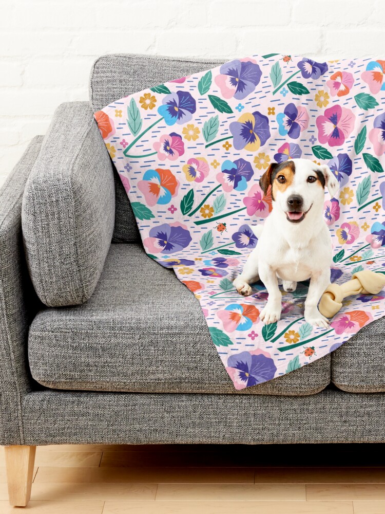Alternate view of Pansy Patch Pet Blanket