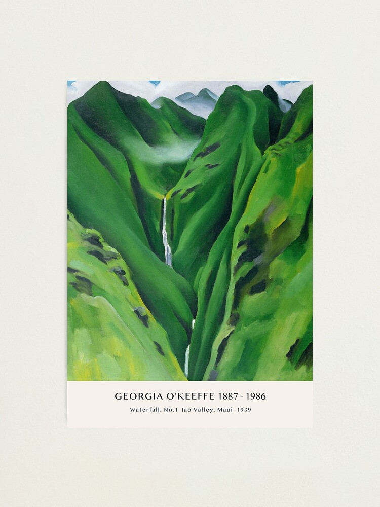 O'Keeffe Waterfall No.1 Iao Valley" Photographic Print for