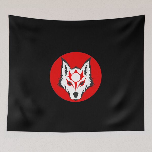 Item preview, Okami Wolf Red Sun Japanese Anime Spirit designed and sold by BakaOutfit.