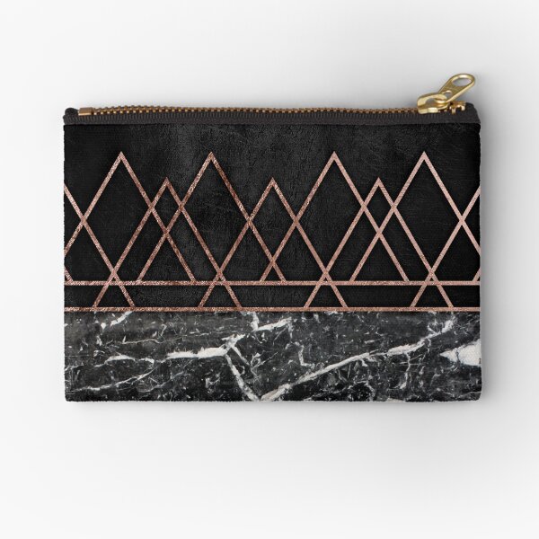 Item preview, Elegant Rose Gold Triangles & Black & White Marble designed and sold by Blkstrawberry.
