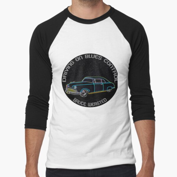 Driving On Blues Control Baseball ¾ Sleeve T-Shirt
