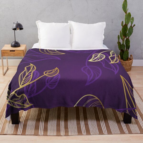 Item preview, Purple And Gold Summer Floral Seamless Pattern - flower patterns designed and sold by HStudioPrints.