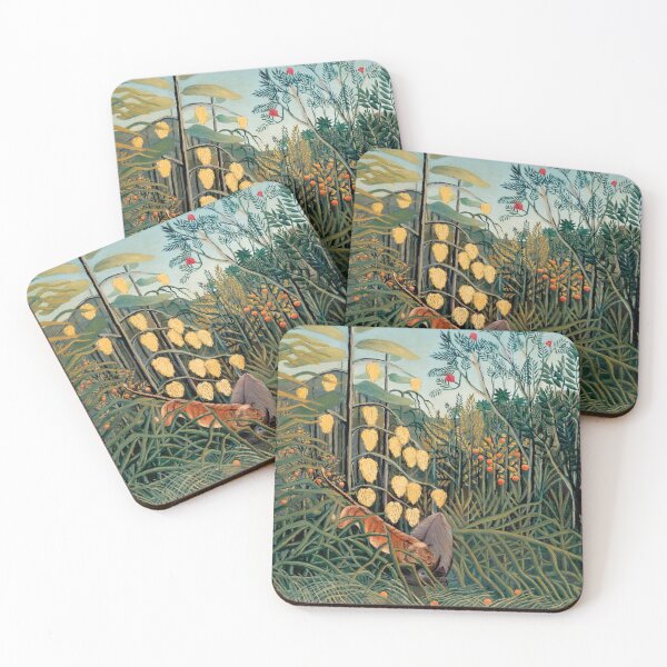 Item preview, Henri Rousseau's famous painting In a Tropical Forest Struggle between Tiger and Bull 1908 designed and sold by fivo.
