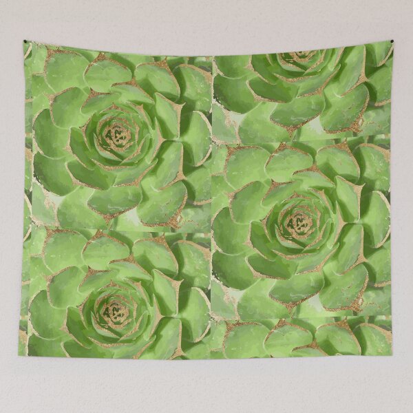 Item preview, Cactus Green Succulent with Faux Gold Tips designed and sold by Blkstrawberry.