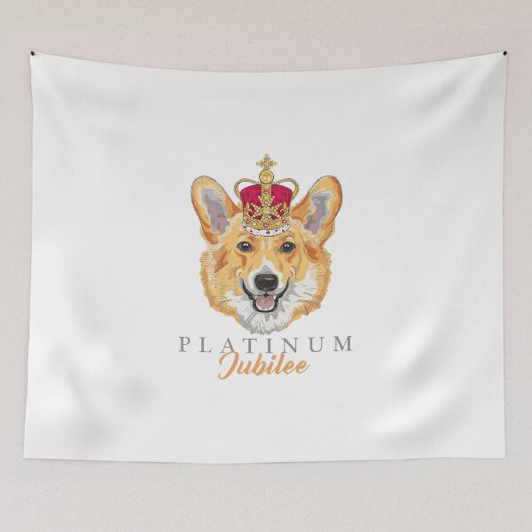 Item preview, Queen's Platinum Jubilee Corgi Dog designed and sold by BernigCo9.