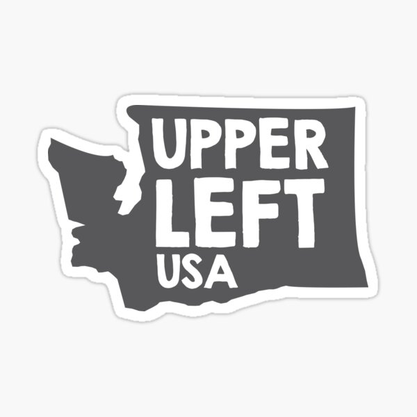 Washington State: Upper Left, USA Sticker