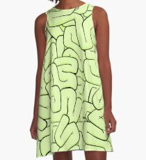 Zombie Brains in Lime A-Line Dress