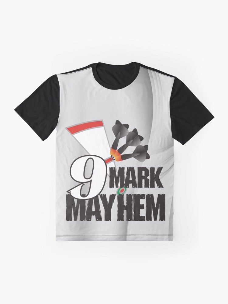 Alternate view of 9 Mark Mayhem Darts Team Graphic T-Shirt