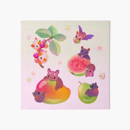 Item preview,  Fruit and bat - pastel designed and sold by pikaole.