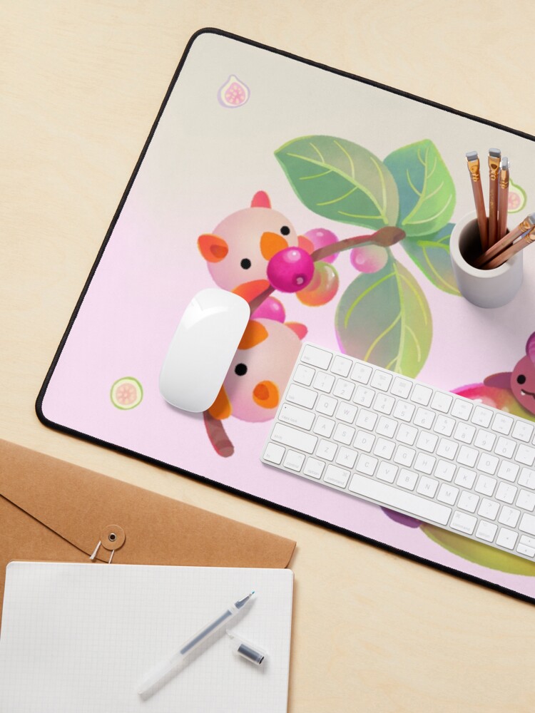 Thumbnail 3 of 5, Mouse Pad, Fruit and bat - pastel designed and sold by pikaole.
