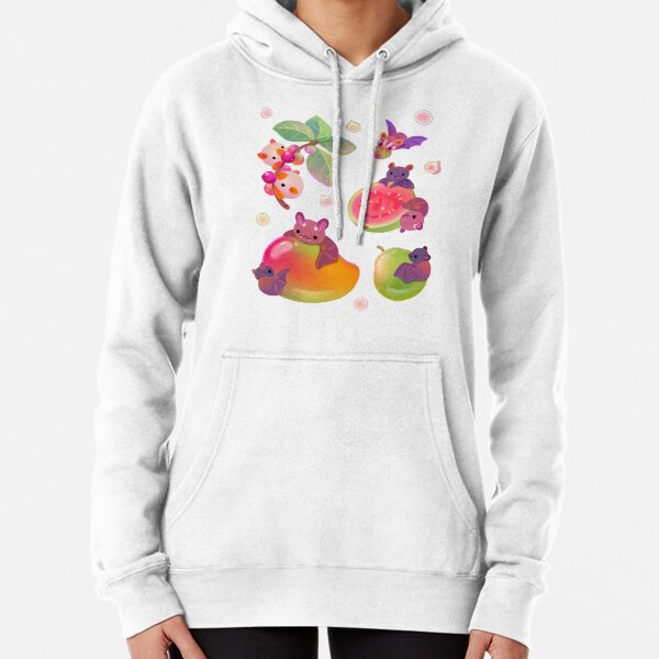 Fruit and bat - pastel Pullover Hoodie