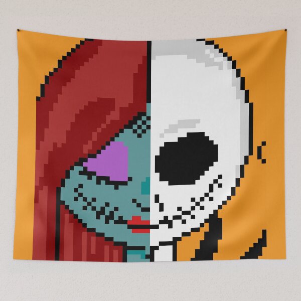 Item preview, "La cara del amor" - NMBC, Pesadilla antes de Navidad, Pareja, Lindo, Jack, Sally, Finkelstein, Skellingon, Rey, Reina, Calabaza, Amor, Pareja, Romántico, Romance, Dividir, Cara, Apagado, Sólo nosotros dos designed and sold by CanisPicta.