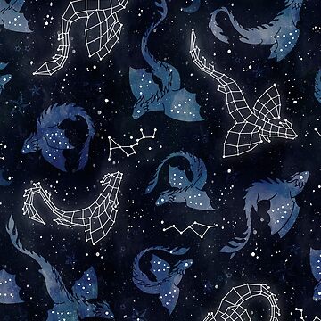 Artwork thumbnail, Dragon star constellations by adenaJ