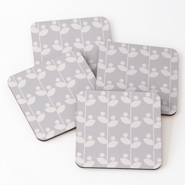 Item preview, Cute Minimalist Retro Leaves Pattern, Mid Century Modern Leaves Blue Gray designed and sold by scorpiolane.