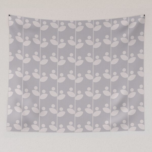 Item preview, Cute Minimalist Retro Leaves Pattern, Mid Century Modern Leaves Blue Gray designed and sold by scorpiolane.