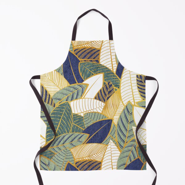 Item preview, Leaf wall // navy blue pine and sage green leaves golden lines designed and sold by SelmaCardoso.