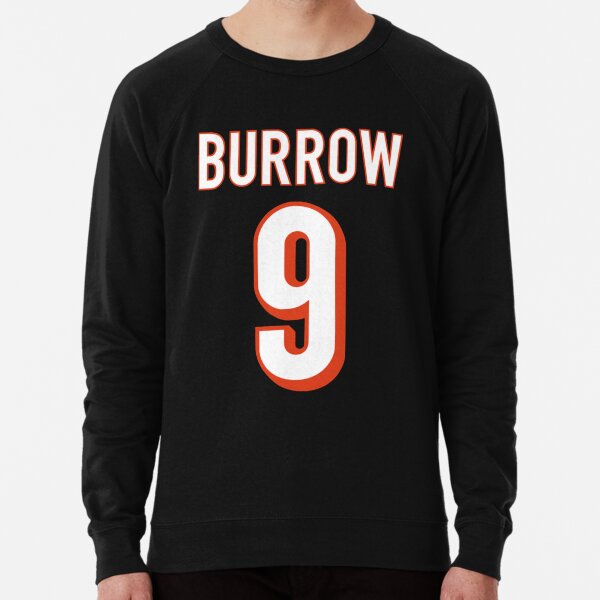 Joe Burrow Orange Bengals Jersey - #9 Joe Burrow Lightweight Sweatshirt | Redbubble